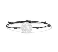 VASSAGO Islam Muslim Bracelet Stainless Steel Handmade String Quran Ayatul Kursi Bracelet Allah Arabic Calligraphy Charm Ramadan Eid Jewelry Gifts (Silver-Black String 1)
