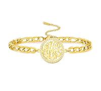 VASSAGO Islam Muslim Bracelet Stainless Steel Quran Ayatul Kursi Bracelet Allah Arabic Calligraphy Charm Ramadan Eid Jewelry Gifts (gold)