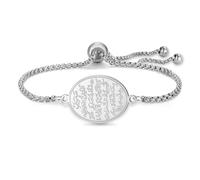 VASSAGO Islamic Ayatul Kursi Oval Bracelet for Women Allah Teardrop Link Bracelets Arabic Muslim Quran Calligraphy Charm Bracelet Islam Eid Ramadan Gift Jewelry Gifts