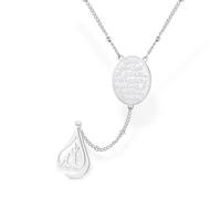 VASSAGO Islamic Ayatul Kursi Oval Necklace for Women Allah Teardrop Necklaces Arabic Muslim Quran Calligraphy Pendant Stainless steel Islam Eid Ramadan Gift Jewelry