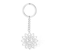 VASSAGO Islamic Keychain Crescent Moon and Star Keyring Muslim Allah Arabic Religious Amulet Jewelry Eid Ramadan Gift (silver)
