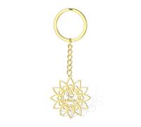VASSAGO Islamic Keychain Crescent Moon and Star Keyring Muslim Allah Arabic Religious Amulet Jewelry Eid Ramadan Gift (gold)