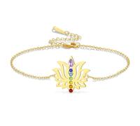 VASSAGO Lotus Flower Chakra Bracelet 7 Chakra Lotus Bracelet，Gold