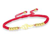 VASSAGO Musical Note Bracelet for Women Men Music Note Handmade Adjustable Braided Rope String Charms Bracelet Music Jewelry Gifts for Musician Musical Lover Teacher