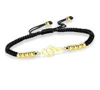 VASSAGO Musical Note Bracelet for Women Men Music Note Handmade Adjustable Braided Rope String Charms Bracelet Music Jewelry Gifts for Musician Musical Lover Teacher