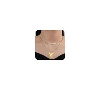 VASSAGO Rising Phoenix Necklace Fire Bird Pendant Necklace for Women Stainless Steel Trendy Jewelry Gifts