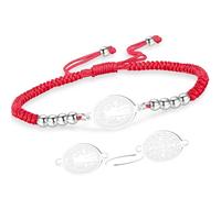 VASSAGO Saint Benedict Medal Bracelet Medalla De San Benito Bracelets Handmade Adjustable String Catholic Rosary Exorcism Christian Protection Religious Jewelry Gifts for Women Men (S-R string 2)