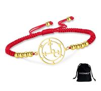 VASSAGO Sigil of Lilith Bracelet Anklet Handmade Adjustable Braided Rope String Bracelets Lilith Goddess Pagan Mythology Witchcraft Gothic Amulet Lucky Jewelry Gift Women Men