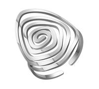 VASSAGO Spiral Rings Irregular Swirl Spiral Pendant Rings for Women Girls Swirl Spiral Geometric Fidget Statement Ring Exaggerated Open Adjustable Band (Swirl B)