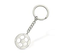 VASSAGO Sports Keychain for Men Women Soccer Tennis Baseball Bowling Basketball Volleyball Rugby Key Ring Sport Fan Jewelry (Soccer-S)