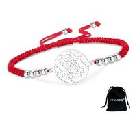 VASSAGO Sri Yantra Chakra Bracelet for Women Men Handmade Adjustable Yantra Braided Rope String Bracelets Sacred Geometry Hinduism Symbol Amulet Yoga Meditation Jewelry