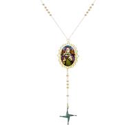 VASSAGO St Brigid Cross Necklace Goddess Saint Bridget Necklace Irish Celtic Cross Pendant Christian Protection Amulet Religious Jewelry Gift Women Men (Gold 3)