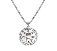 VASSAGO Stainless Steel Seal of Archangel Azrael Sigil Necklace
