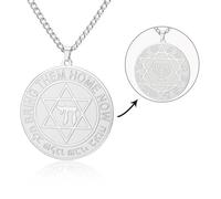 VASSAGO Star of David Necklace with Hebrew Chai Jewish Star Necklace Hanukah Menorah Pendant 12 Constellation Necklace Amulet Jewish Jewelry for Men Women (Gold Star of David Necklace)