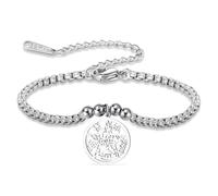 VASSAGO Tetragrammaton Pentagram Bracelet Sacred Hebrew Name of God YHVH Protection Witchcraft Pagan Amulet Jewelry Adjustable Bracelet Braided String for Women Men，Sliver 9