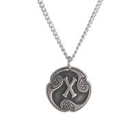 VASSAGO Viking Runes Necklace Norse 24 Runic Elder Futhark Pendent Stainless Steel Nordic Amulet Jewelry Vikings Stuff Gift for Men Women, Stainless Steel, No Gemstone