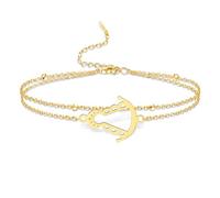 VASSAGO Virgin Mary Bracelet for Women Stainless Steel Virgen de Guadalupe Bracelet Handmade Braided Rope Christian Religious Gift for Confirmation Baptism First Communion (gold layered)