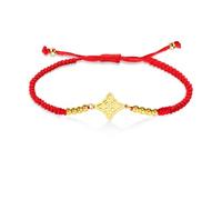 VASSAGO Witches Knot Bracelet for Women Men Stainless Steel Magic Celtic Knot Adjustable Colored Beaded Braided Witch Knot Bracelets String Wiccan Witchcraft Jewelry (Gold-Red1)