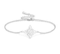 VASSAGO Witches Knot Bracelet Stainless Steel Hollow Celtic Knot Adjustable Handmade Braided String Bracelet Irish Celtic Wiccan Witchcraft Pagan Protection Amulet Jewelry Gift for Women Men，Silver