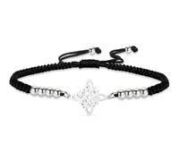 VASSAGO Witches Knot Bracelet Stainless Steel Hollow Celtic Knot Adjustable Handmade Braided String Bracelet Irish Celtic Wiccan Witchcraft Pagan Protection Amulet Jewelry Gift for Women Men，S-B
