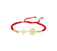 VASSAGO Witches Knot Bracelet Tetragrammaton Pentagram Bracelet Celtic Knot Pendant Name of God Adjustable Braided Rope String proteccion Witchcraft Pagan Jewelry for Women Men (G-R string2)