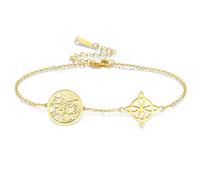 VASSAGO Witches Knot Bracelet Tetragrammaton Pentagram Bracelet Celtic Knot Pendant Protection Amulet Witchcraft Pagan Irish Jewelry for Women Men