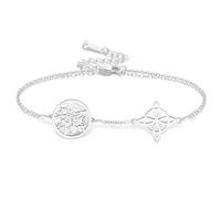 VASSAGO Witches Knot Bracelet Tetragrammaton Pentagram Bracelet Celtic Knot Pendant Protection Amulet Witchcraft Pagan Irish Jewelry for Women Men