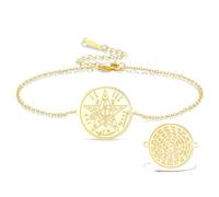 VASSAGO Witches Knot Bracelet Tetragrammaton Pentagram Bracelet Witch's Celtic Knot Pendant Adjustable Protection Witchcraft Pagan Jewelry for Women Men (Gold 6)