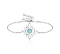 VASSAGO Witches Knot Bracelet with Turquoise Stainless Steel Magic Knot Bracelet Layered Celtic Knot Charm Bracelet for Women Wiccan Symbol Jewelry (silver wiccan moon bracelet)