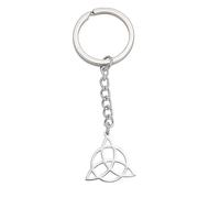 VASSAGO Witches Knot Keychain for Women Men Celtic Witch Knot Pendent Keychain Stainless Steel Triskele Triskelion Charm Amulet Pagan Wiccan Jewelry Gift