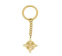 VASSAGO Witches Knot Keychain for Women Men Celtic Witch Knot Pendent Keychain Stainless Steel Triskele Triskelion Charm Amulet Pagan Wiccan Jewelry Gift