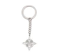 VASSAGO Witches Knot Keychain for Women Men Celtic Witch Knot Pendent Keychain Stainless Steel Triskele Triskelion Charm Amulet Pagan Wiccan Jewelry Gift