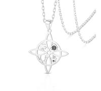 VASSAGO Witches Knot Necklace Ladybug Four Leaf Clover Horseshoe Hamsa Pendant Celtic Knot Necklace Lucky Charm Protection Witchcraft Pagan Irish Jewelry for Women