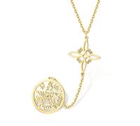 VASSAGO Witches Knot Necklace Tetragrammaton Pentagram Necklaces Celtic Knot Pendant Protection Witchcraft Pagan Irish Jewelry for Women Men