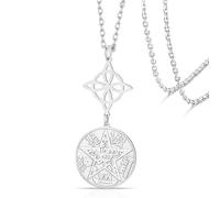 VASSAGO Witches Knot Tetragrammaton Pentagram Necklace Double Protection Celtic Knot Pendant Witchcraft Pagan Irish Jewelry for Women Men