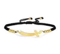 VASSAGO Zulfiqar Bracelet for Women Men Stainless Steel Imam Ali Sword Pendant Islamic Arabic Braided Rope String Islam Muslim Jewelry (String-B-G)