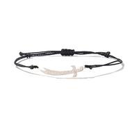 VASSAGO Zulfiqar Bracelet for Women Men Stainless Steel Imam Ali Sword Pendant Islamic Arabic Braided Rope String Islam Muslim Jewelry (black string bracelet)