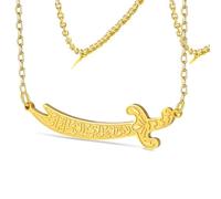 VASSAGO Zulfiqar Sword Necklace for Women Men Zulfiqar Necklace Imam Ali Zulfiqar Sword Pendant Arabic Islamic Muslim Rune Jewelry Talisman Amulet Religious Gift
