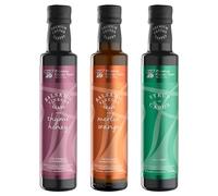 Vassilakis Estate Gourmet Gift Set - Balsamic Vinegar with Thyme Honey, Merlin Orange & Carob Syrup - Pack of 3 x 250ml (Total 750ml) - Luxury Flavoured Condiments from Greece