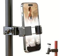 VasSmtCPH Phone Holder Clamp Mount Strong Magnet Mount for Gym, Spin Bike, Treadmill, Stroller, Handlebar, Shopping Cart, Golf Cart - Compatible with iPhone 12-17 Series