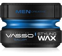 Vasso Hair Styling Wax Baller Blue 150 ml | Strong Hold | Maximum Control Hair Styling Wax For Men | Shine Look | Bubblegum Scent | Hair Gel Wax