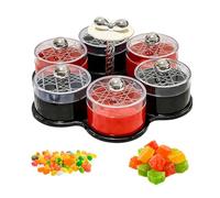Vassoio Portavivande Con Coperchio Girevole, Contenitore Con Scomparti Per Snack E Antipasti | Vassoio Porte-Stuzzichini Per Tavola, Picnic, Feste, Catering, Casa E Viaggio, Bambini E Adulti