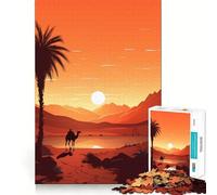 Vast Desert at Sunset 1000-piece Jigsaw Puzzles Brain Training Fun Tight Interlock No Gaps Bonding Activity for Loved Ones (38x52cm)
