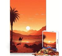 Vast Desert at Sunset 1000 Piece Jigsaws for Teenagers Cognitive Recall Casual Relaxation Sharp Cut Ideal Present (50x75cm)