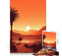 Vast Desert at Sunset Jigsaw Puzzles 1000 Pieces for Teenagers Thought Skill Casual Relaxation Flawless Fit (38x26cm)