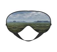 Vast Grassland Expanse Print Satin Sleep Mask & Eye Mask | Deep Dream Sleep Masks for Women & Men | Soft Sleeping Eye Mask to Nourish Skin
