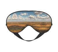 Vast Grassland Expanse Print Satin Sleep Mask & Eye Mask | Deep Dream Sleep Masks for Women & Men | Soft Sleeping Eye Mask to Nourish Skin