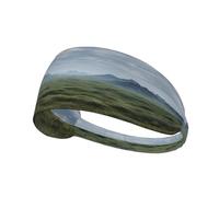 Vast Grassland Expanse Print Sports Headbands For Men Women, Moisture Wicking Sweat Band Elastic Wide Hair Bands,For Running, Cycling,Gym Exercise