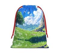 Vast grassland Patterned L drawstring bag, festive packaging bag, perfect for Christmas parties
