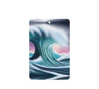 Vast Tsunami Pattern Car Air Fresheners 4 Pcs Rectangle Hanging Aromatherapy Tablets Scented Fresheners For Bedroom Bathroom